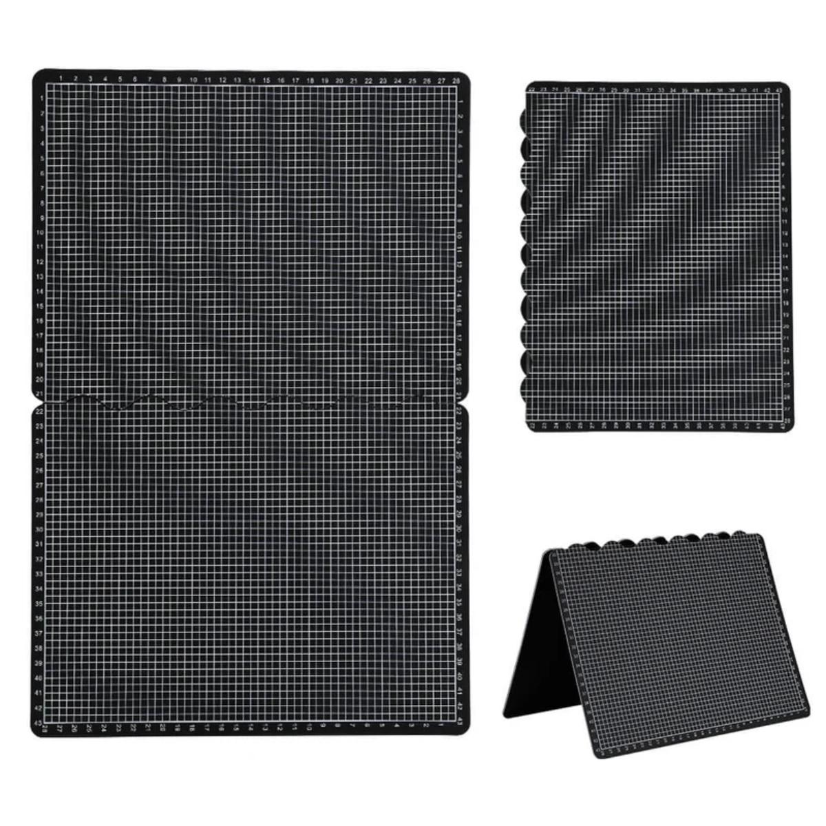 Hanboost foldable self-healing cutting mat with dual-sided grid scale
