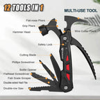 Hanboost HKA-71 12-in-1 multifunctional survival hammer tool with pliers and screwdriver