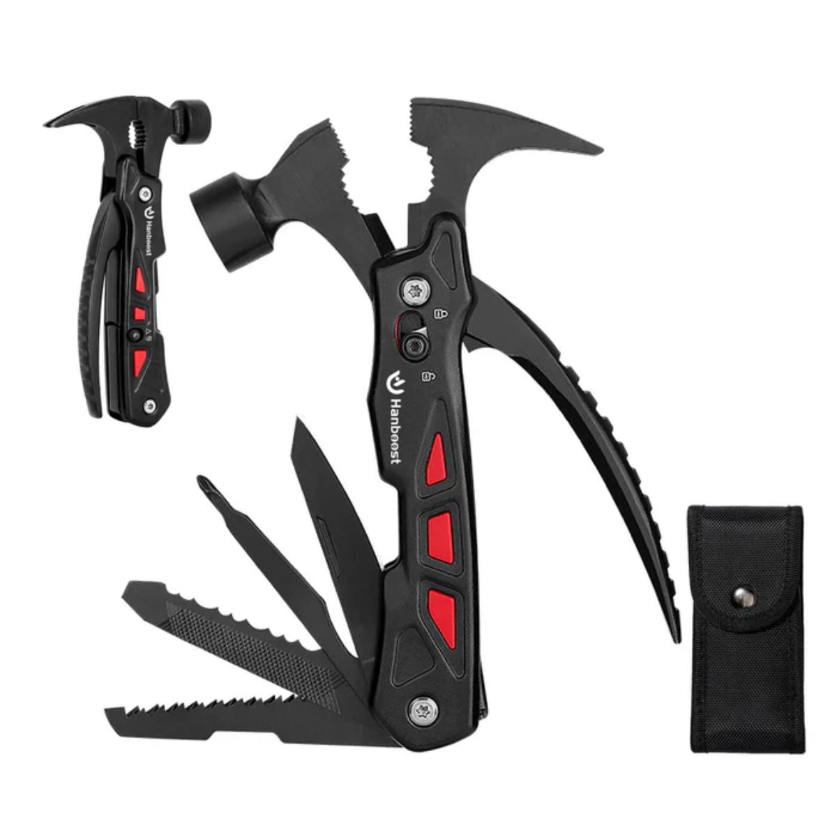 Hanboost HKA-71 12-in-1 multifunctional survival hammer tool with pliers and screwdriver