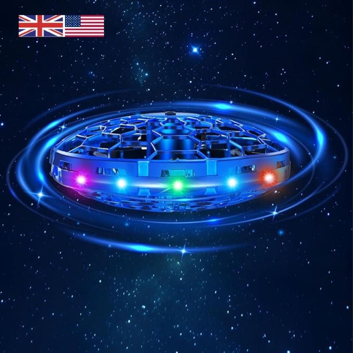 Hand‑operated mini drone for kids with 360° motion sensors and LED lights