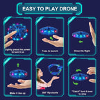 Hand‑operated mini drone for kids with 360° motion sensors and LED lights