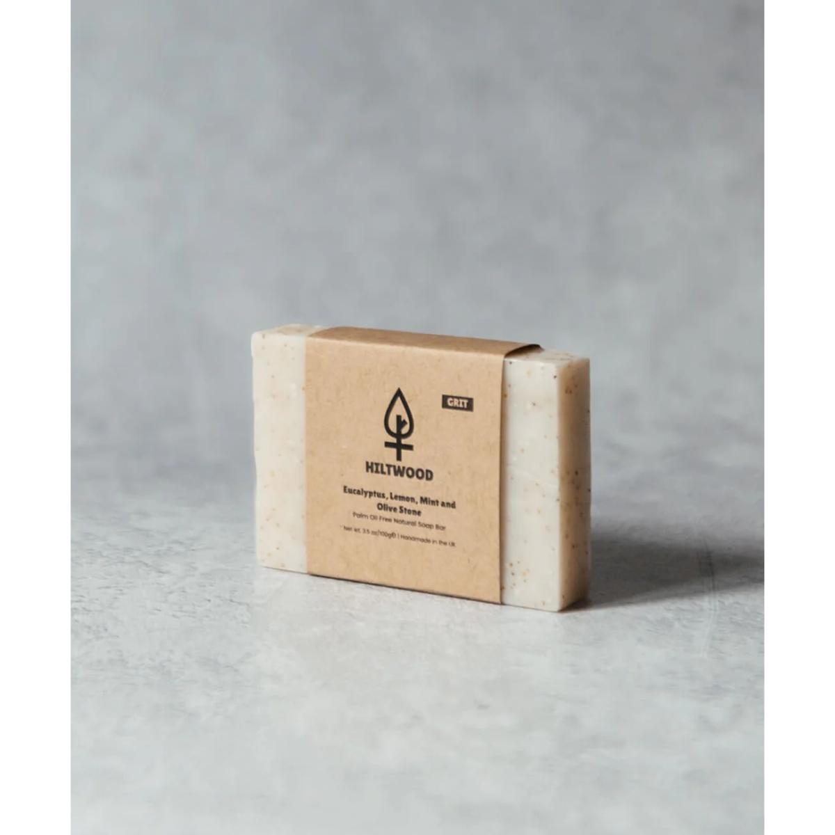 Hiltwood Eucalyptus Lemon Mint Soap Bar with Olive Stone Exfoliating Grit