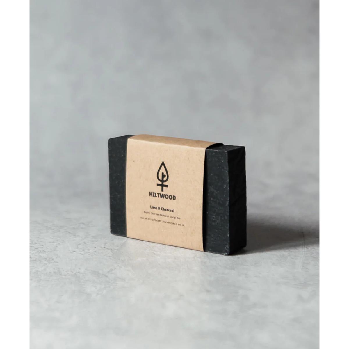 Hiltwood Lime & Charcoal Natural Soap Bar – activated charcoal, kaolin clay, lime oil