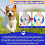 Dog hip and joint support 180 chewable tablets for canine mobility