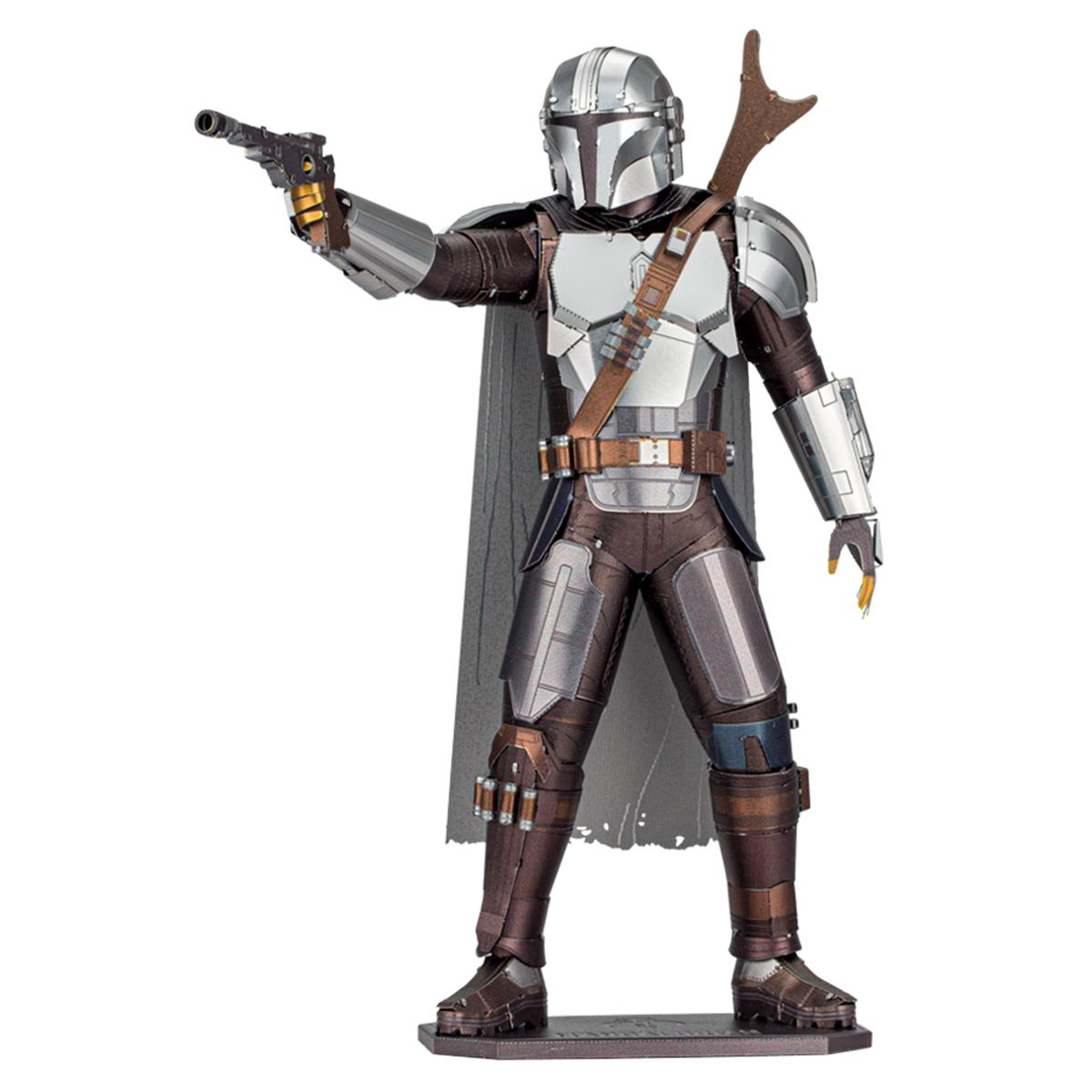 Metal Earth The Mandalorian 3D metal model kit ICX146 in premium Star Wars laser-cut steel figure form.