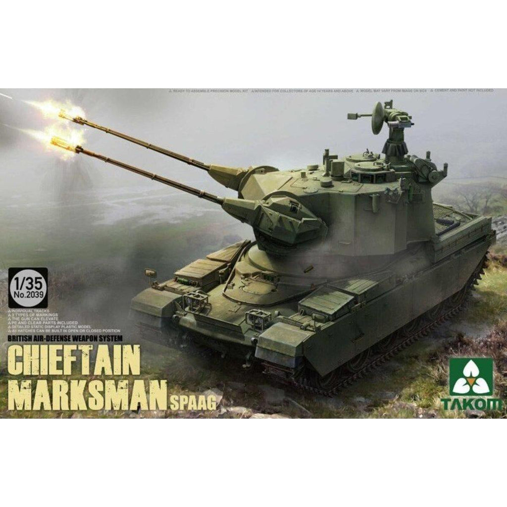 Takom 1:35 Chieftain Marksman SPAAG British self-propelled anti-aircraft gun plastic model kit