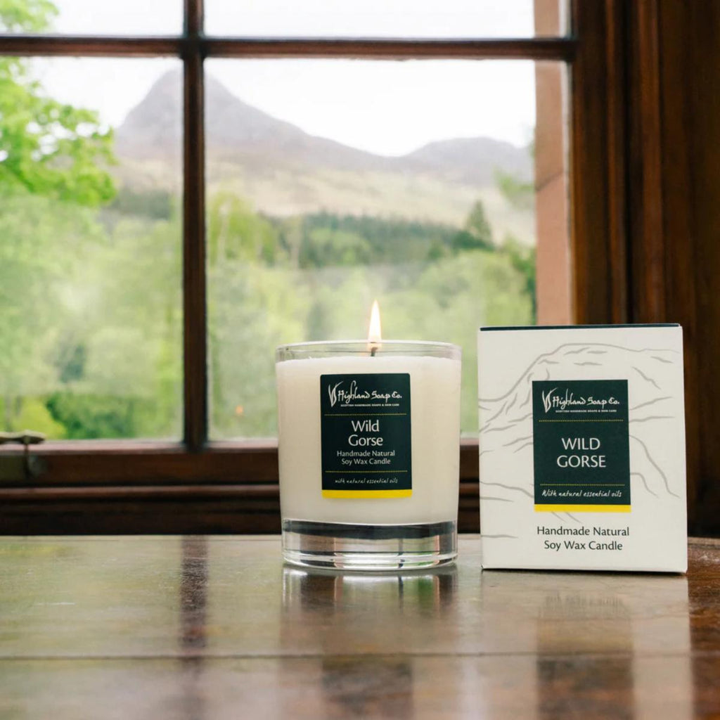 Highland Soaps Wild Gorse candle jar