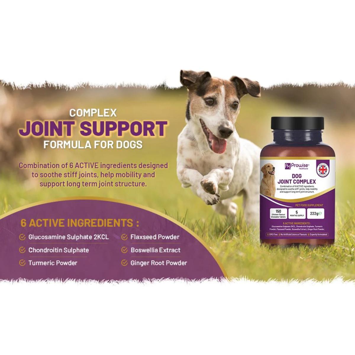 Dog Joint Support 150 chicken chewable tablets UK made for daily dog joint care