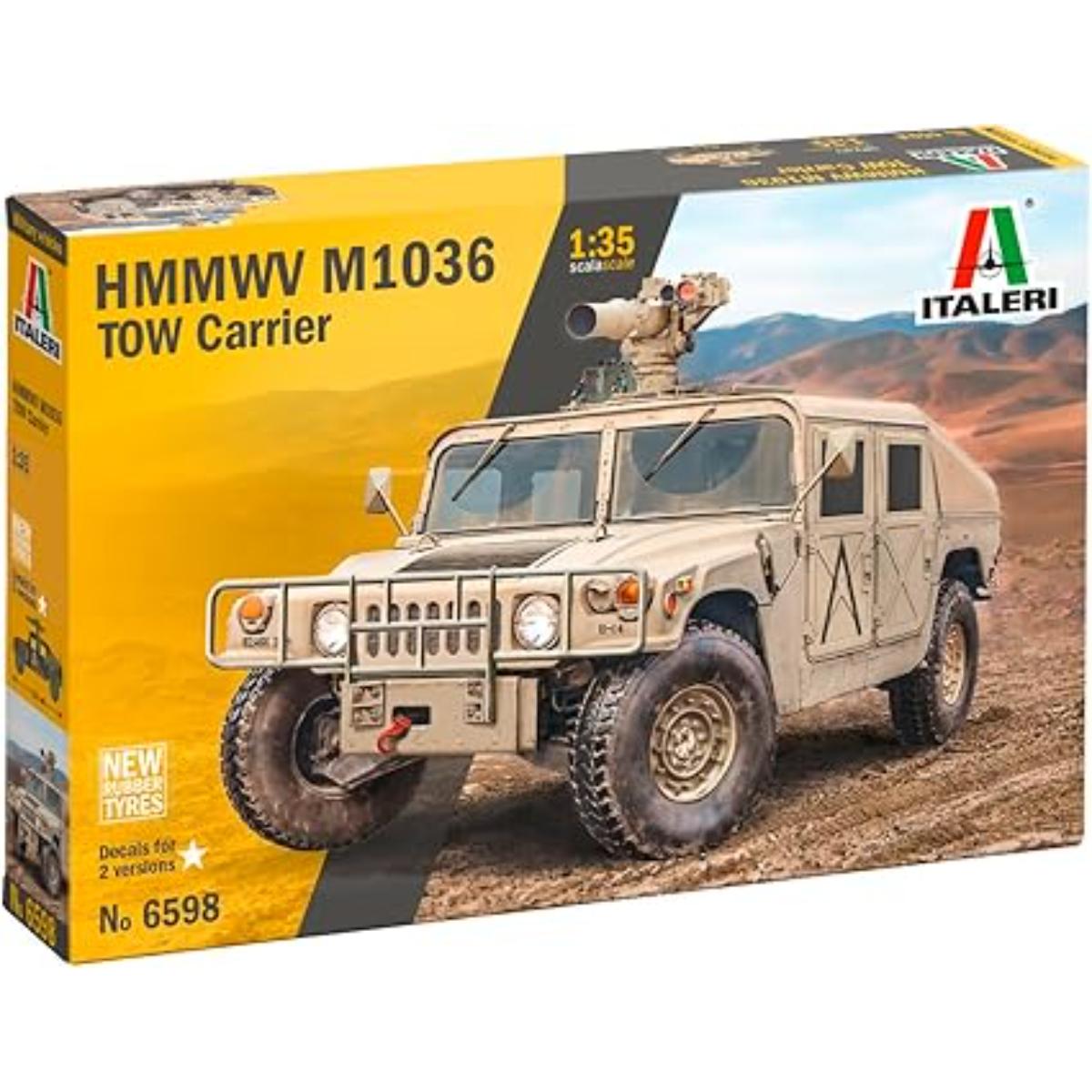 Italeri 1:35 HMMWV M1036 TOW Carrier model kit box
