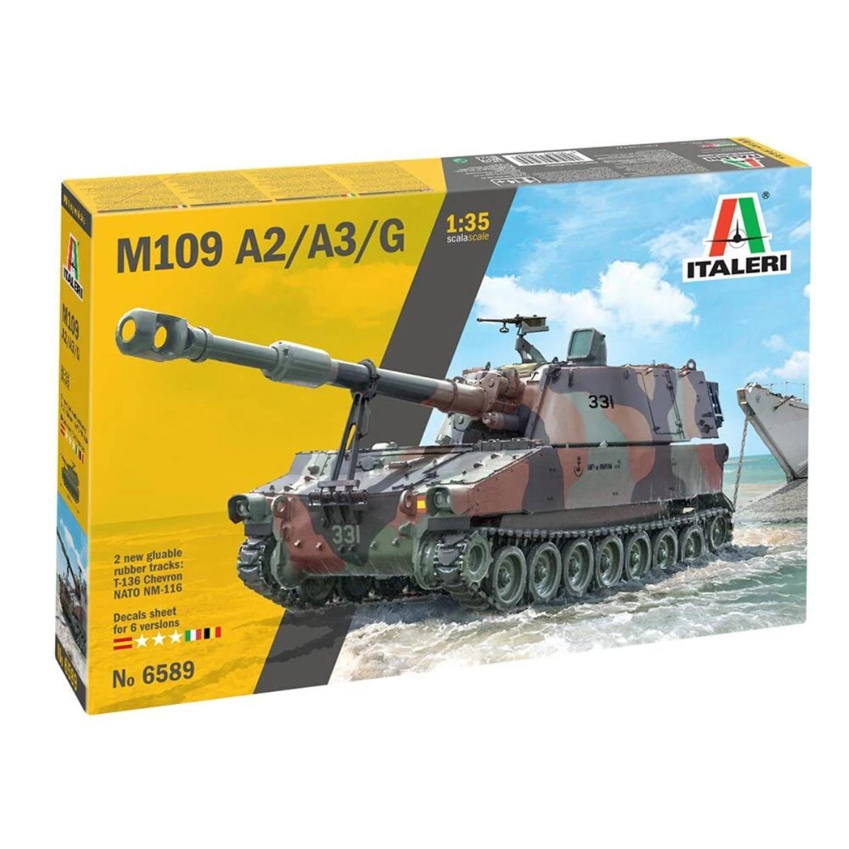 Italeri 6589 M109/A2-A3-G 1/35 scale self-propelled howitzer plastic model kit