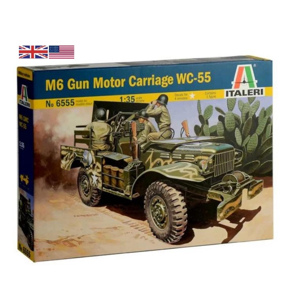 Italeri 1/35 M6 Gun Motor Carriage WC55 plastic model kit 6555