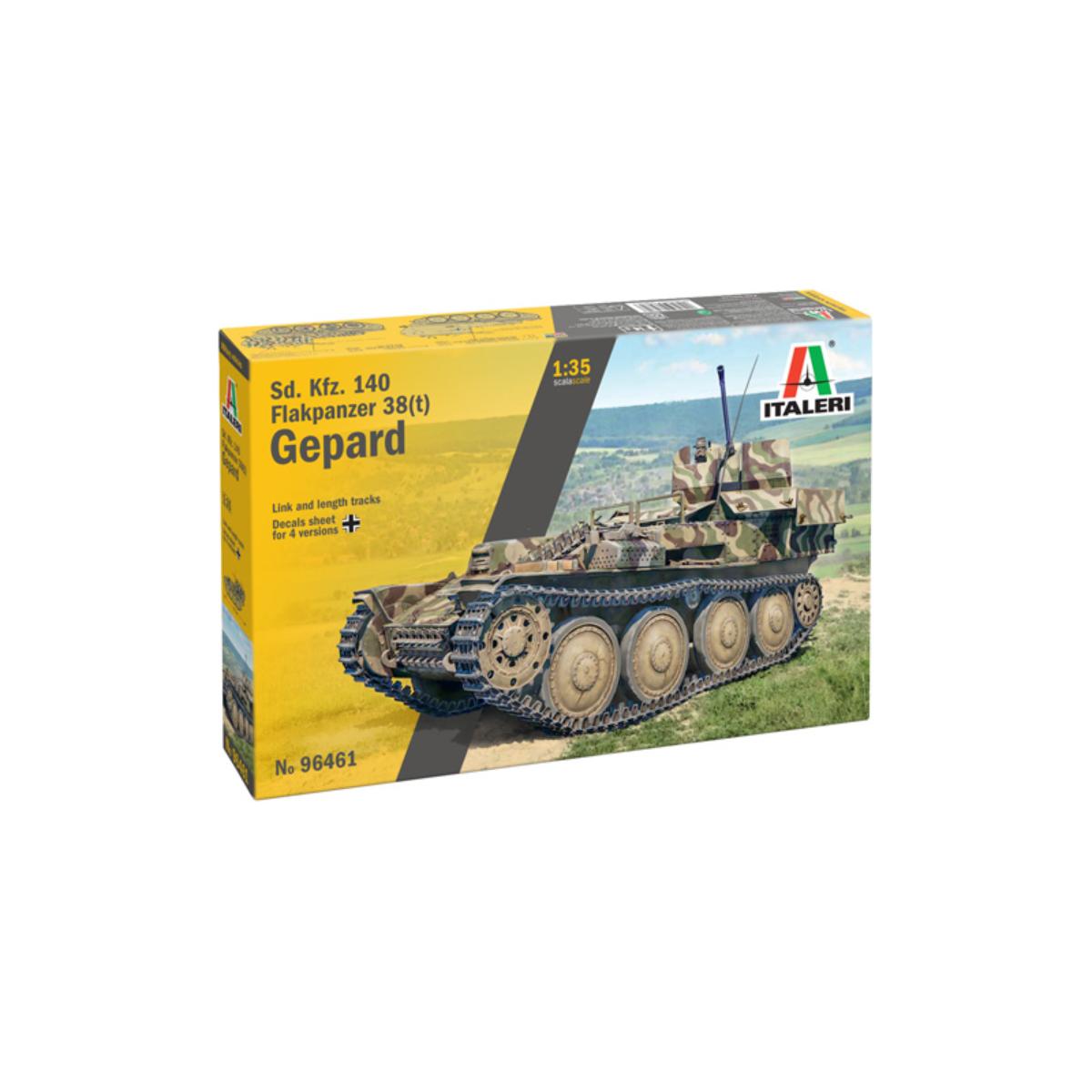 Italeri Sd.Kfz.140 Flakpanzer 38(t) “Gepard” 1:35 scale plastic model kit box art