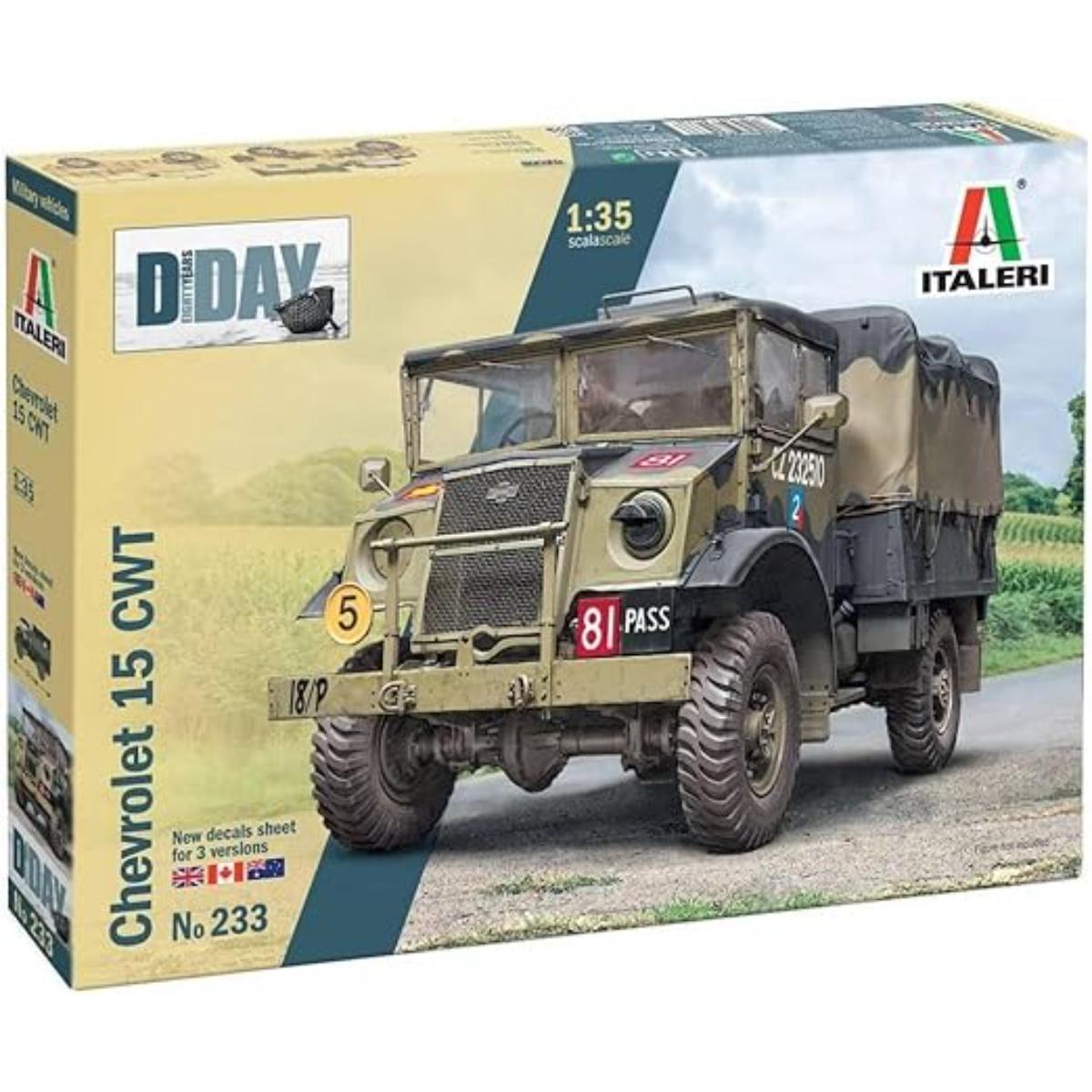 Italeri 1/35 Chevrolet 15-CWT truck model kit assembled side view