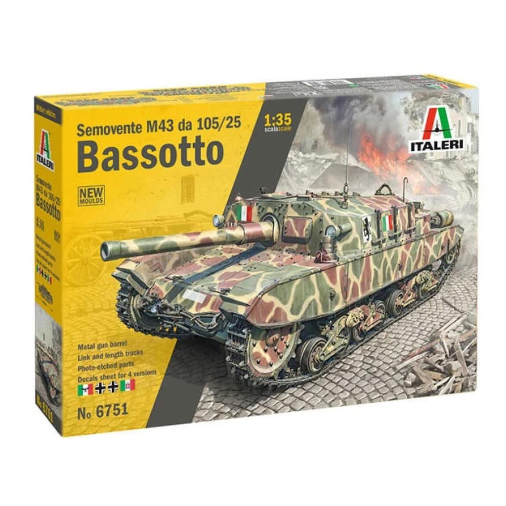 Italeri Semovente M43 105/25 Bassotto 1:35 model kit box IT6751