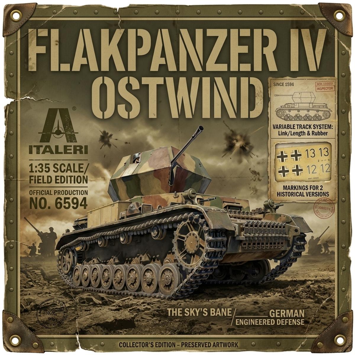 Italeri Flakpanzer IV Ostwind 1:35 model kit box ITA6594