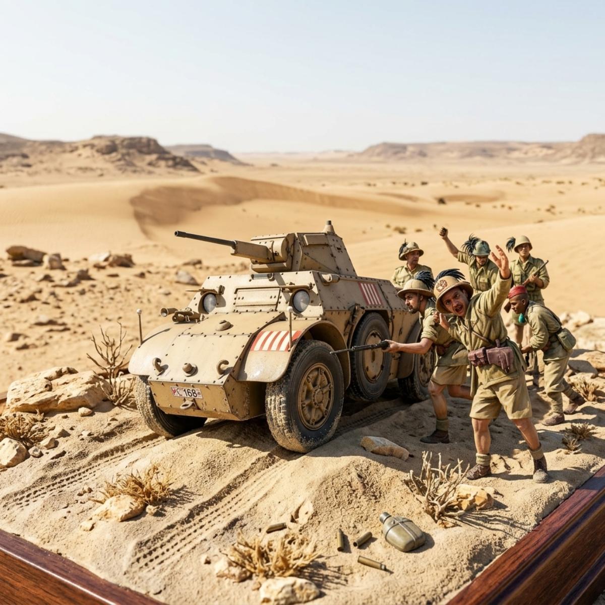 Italeri AB41 Bersaglieri model kit diorama