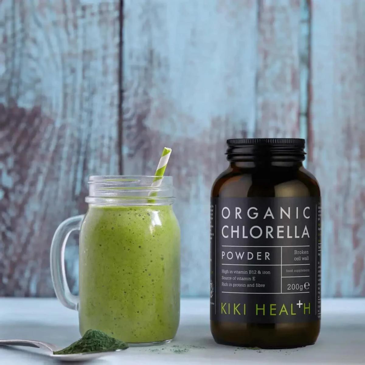 Kiki Health Organic Chlorella Powder natural detox and energy support