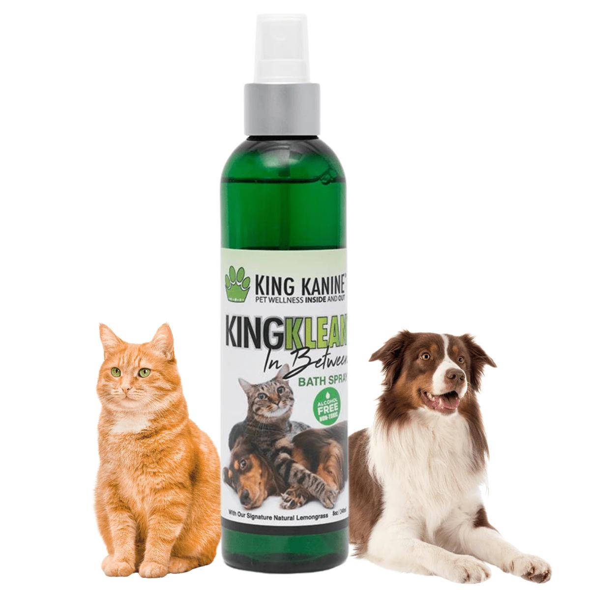 King Klean Pet Odor Eliminator Spray 8oz bottle with lemongrass fragrance