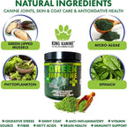 King Kanine Green Immune Plus+ Superfood supplement for dogs
