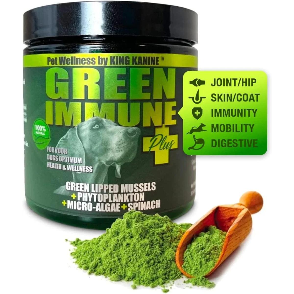 King Kanine Green Immune Plus+ Superfood supplement for dogs
