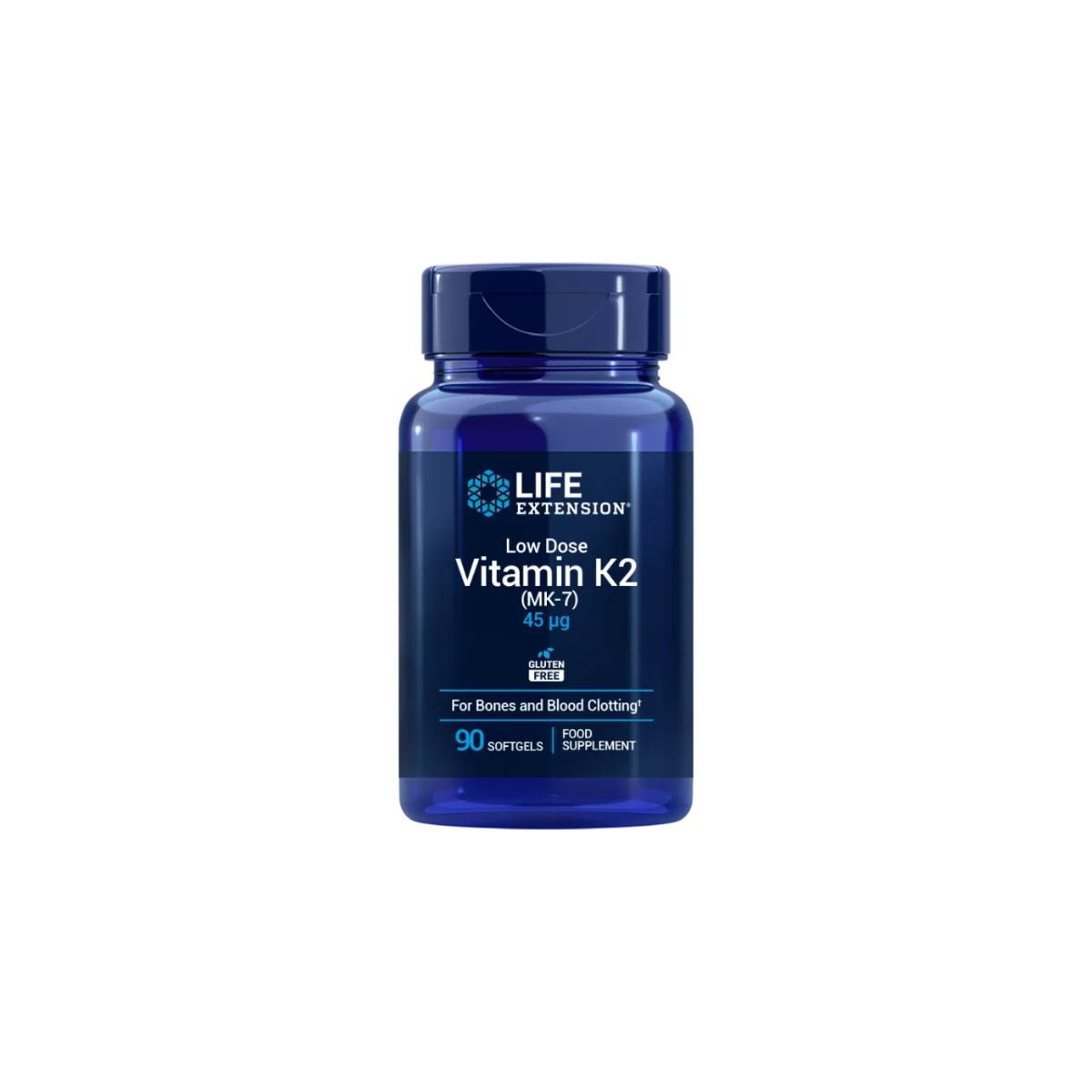 Life Extension Low-Dose Vitamin K2 bottle  