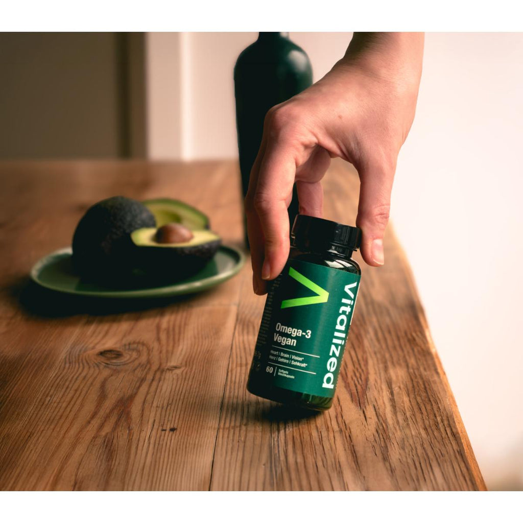 Life Extension Omega-3 Vegan algae oil softgels bottle  