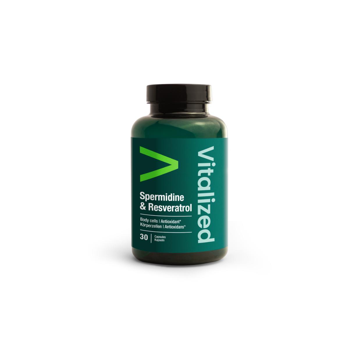 Life Extension Spermidine & Resveratrol capsule bottle