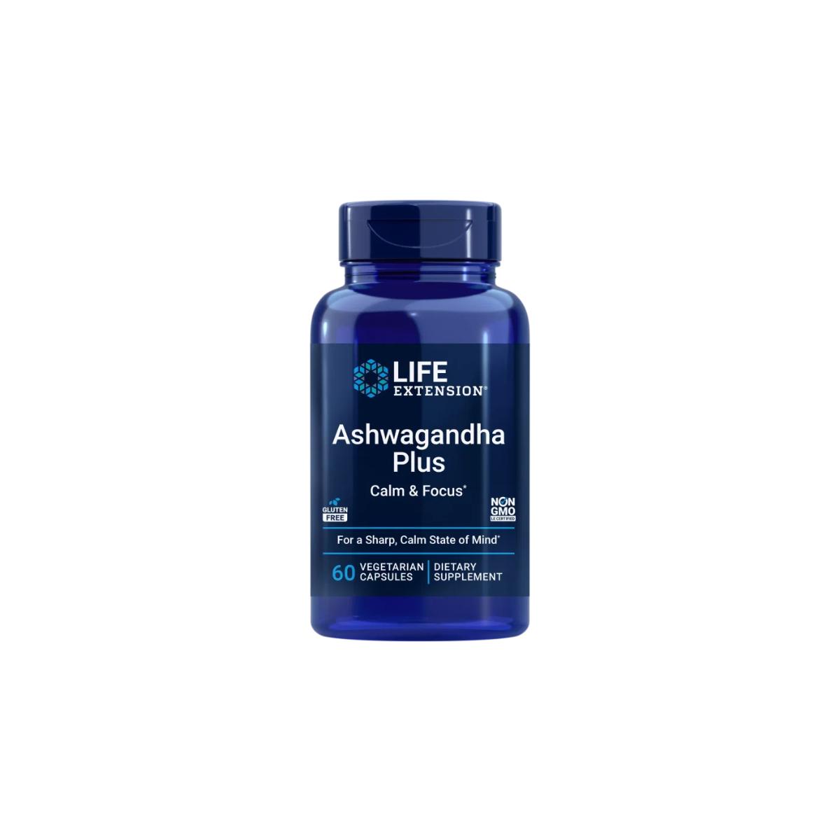 Life Extension Ashwagandha Plus Calm and Focus Supplement