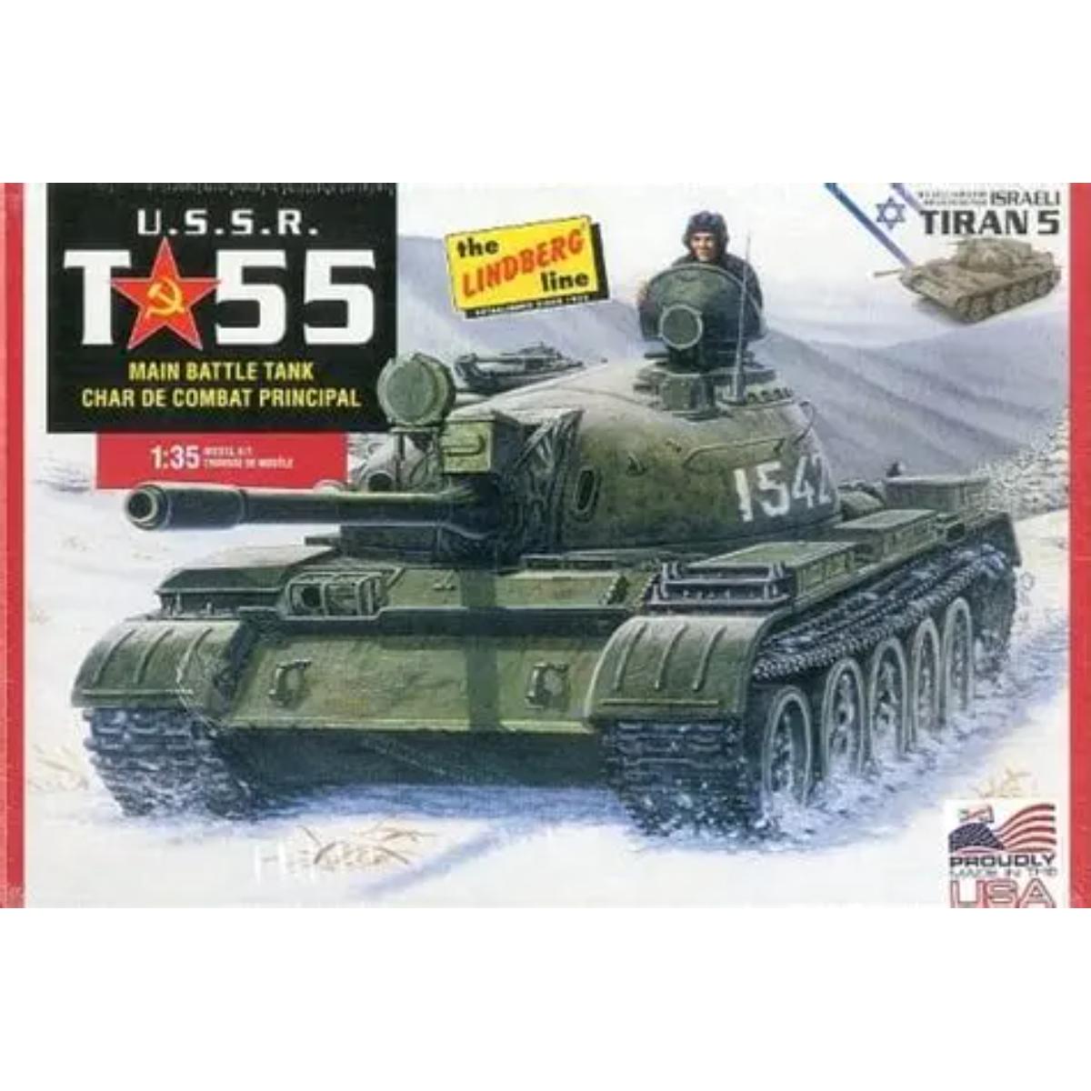 Lindberg USSR T-55 kit box art 1/35 scale
