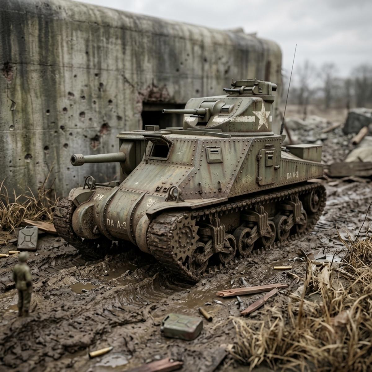 Takom 1/35 US Medium Tank M3A1 Lee plastic model kit TAK2114