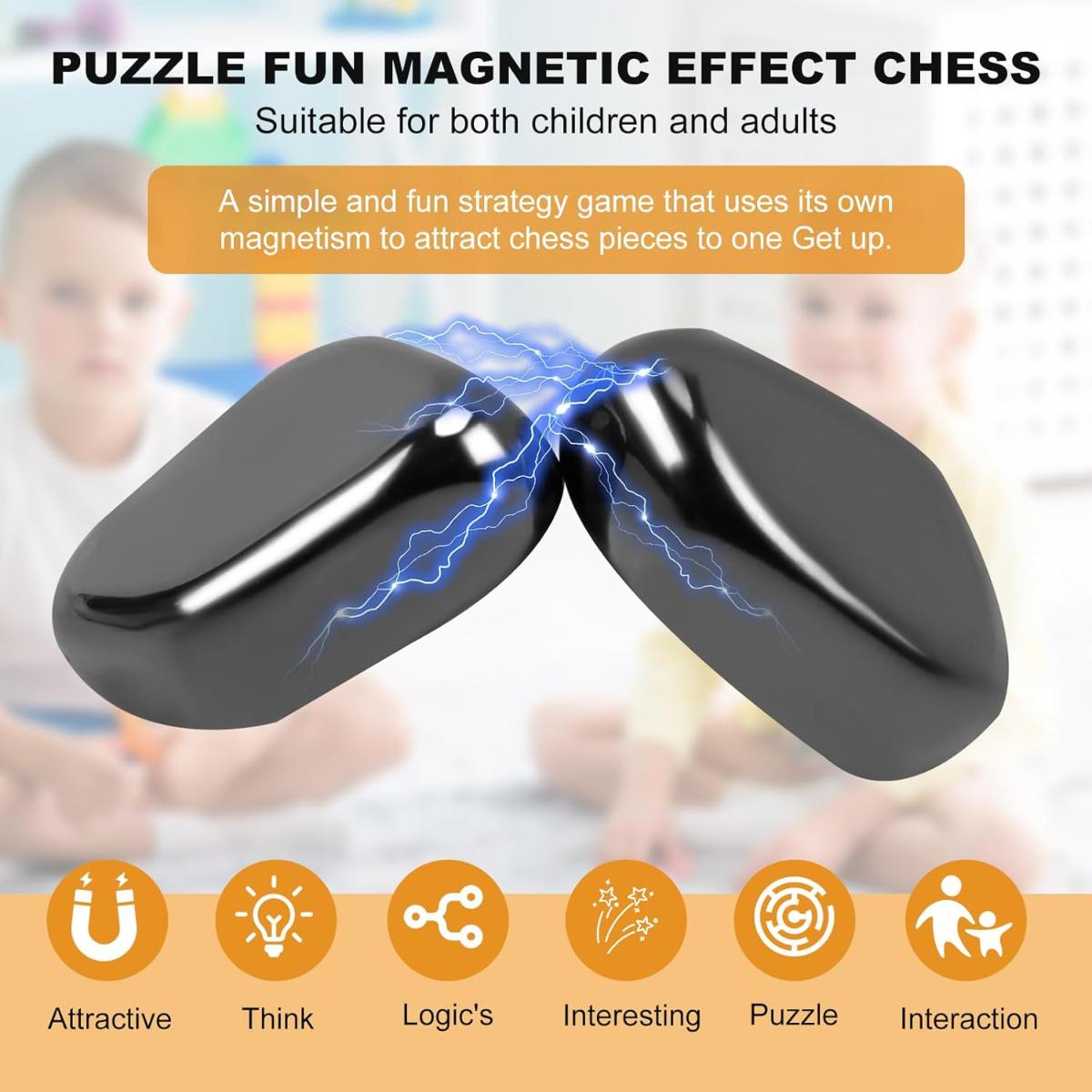 Magnetic chess game with 24 stones portable strategy board game