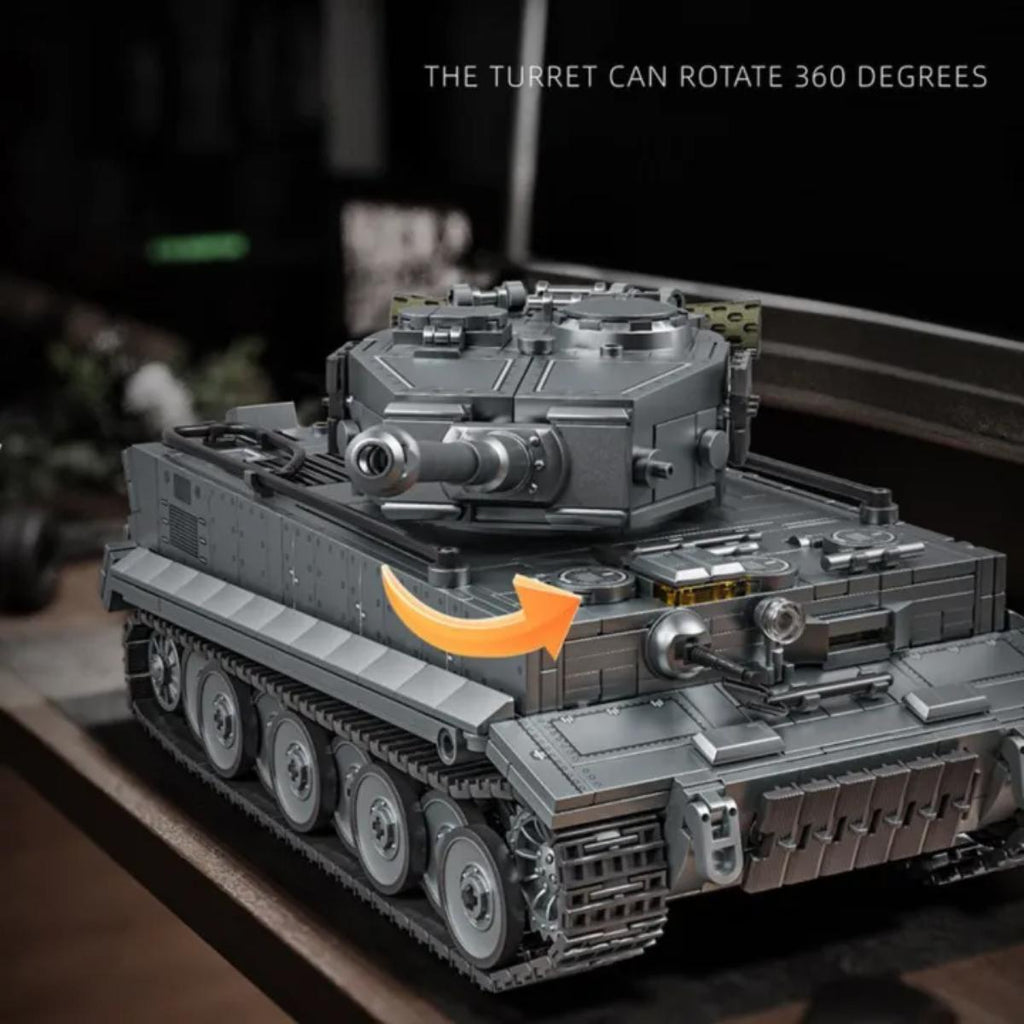 tiger heavy tank building block model front view