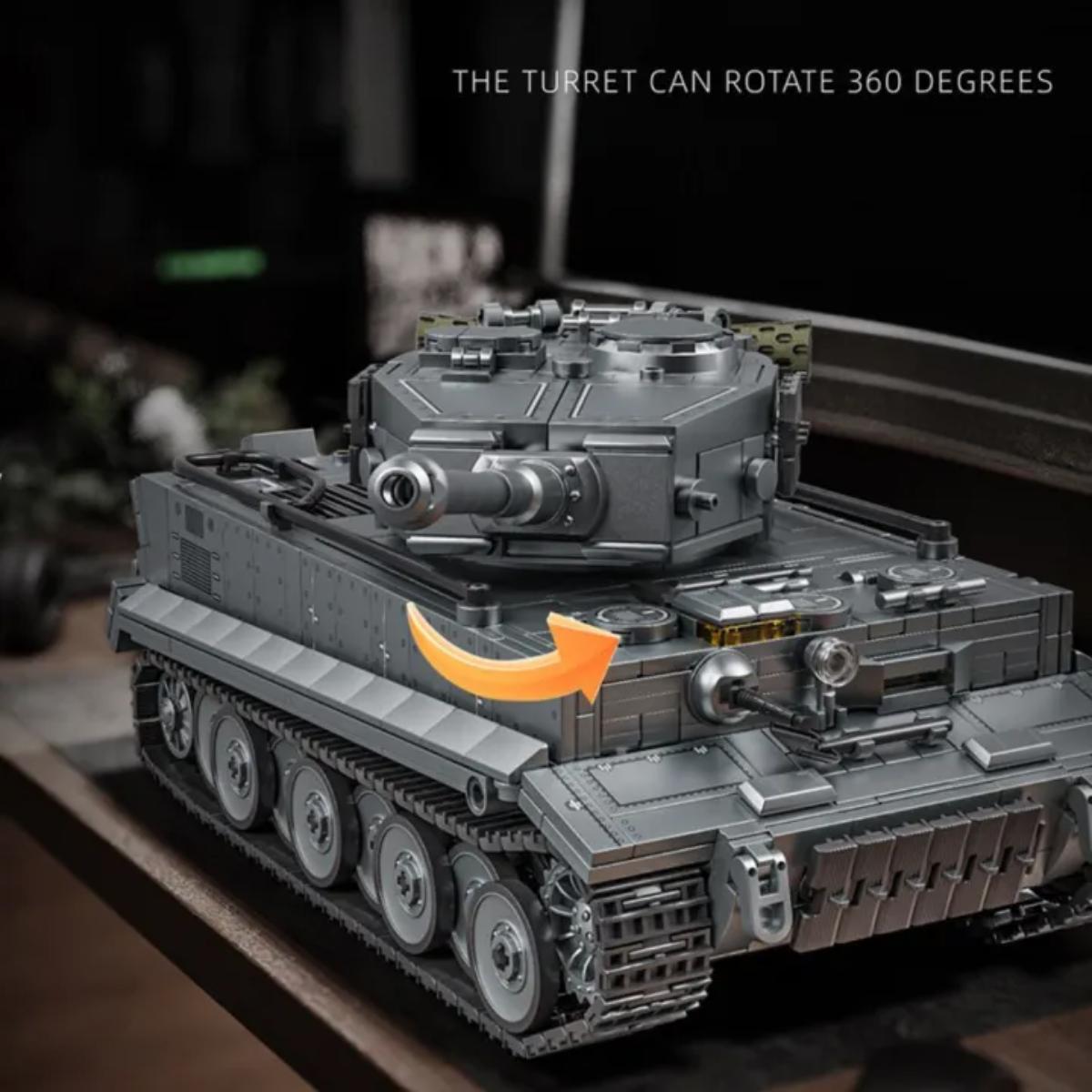 tiger heavy tank building block model front view