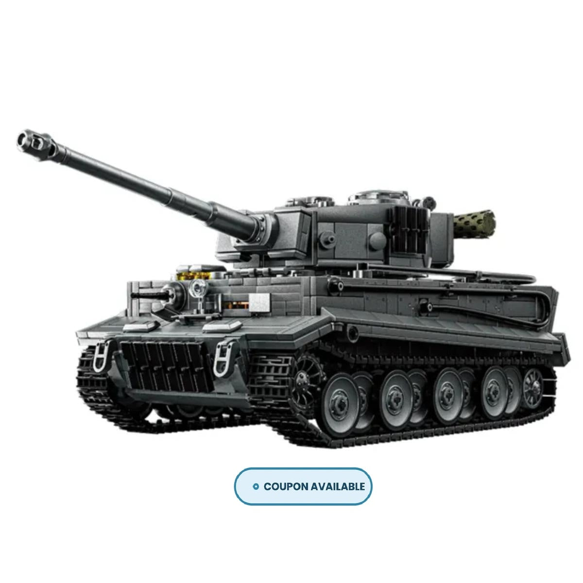 tiger heavy tank building block model front view