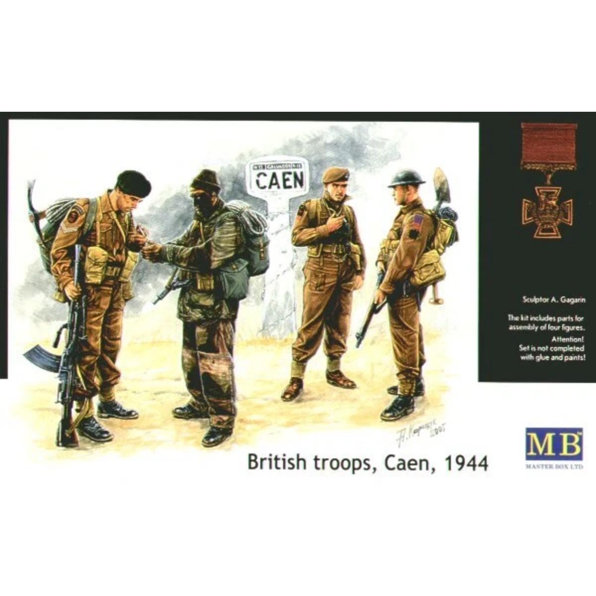 Master Box British Troops Caen 1944 1/35 figure kit box