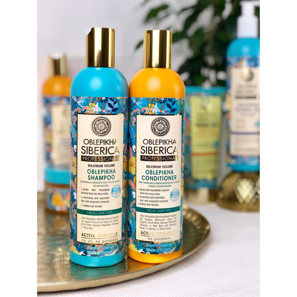 natural oblepikha shampoo bottle