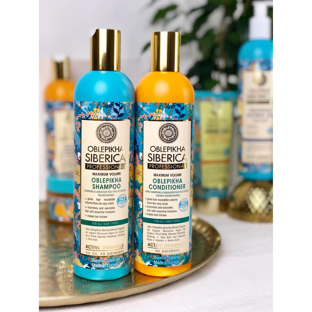 natural oblepikha shampoo bottle