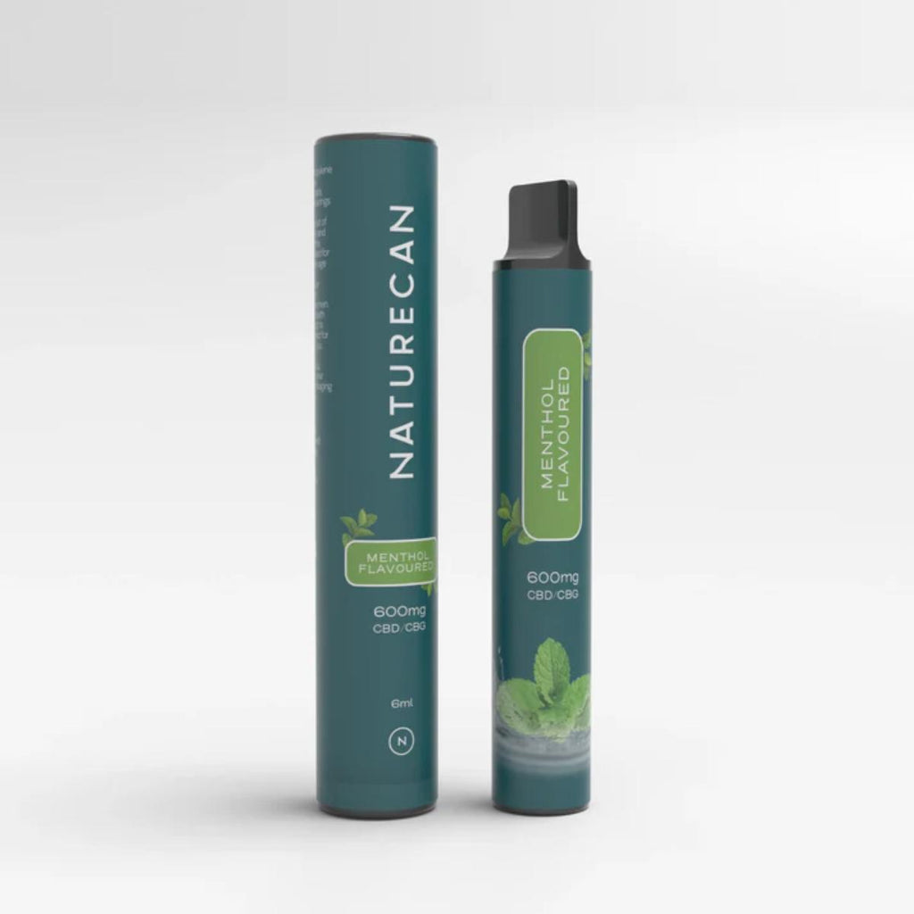 Naturecan CBD CBG disposable vape pen prefilled in cardboard tube
