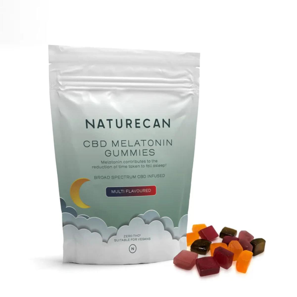 Naturecan CBD Melatonin Sleep Gummies – vegan, mixed fruit flavors