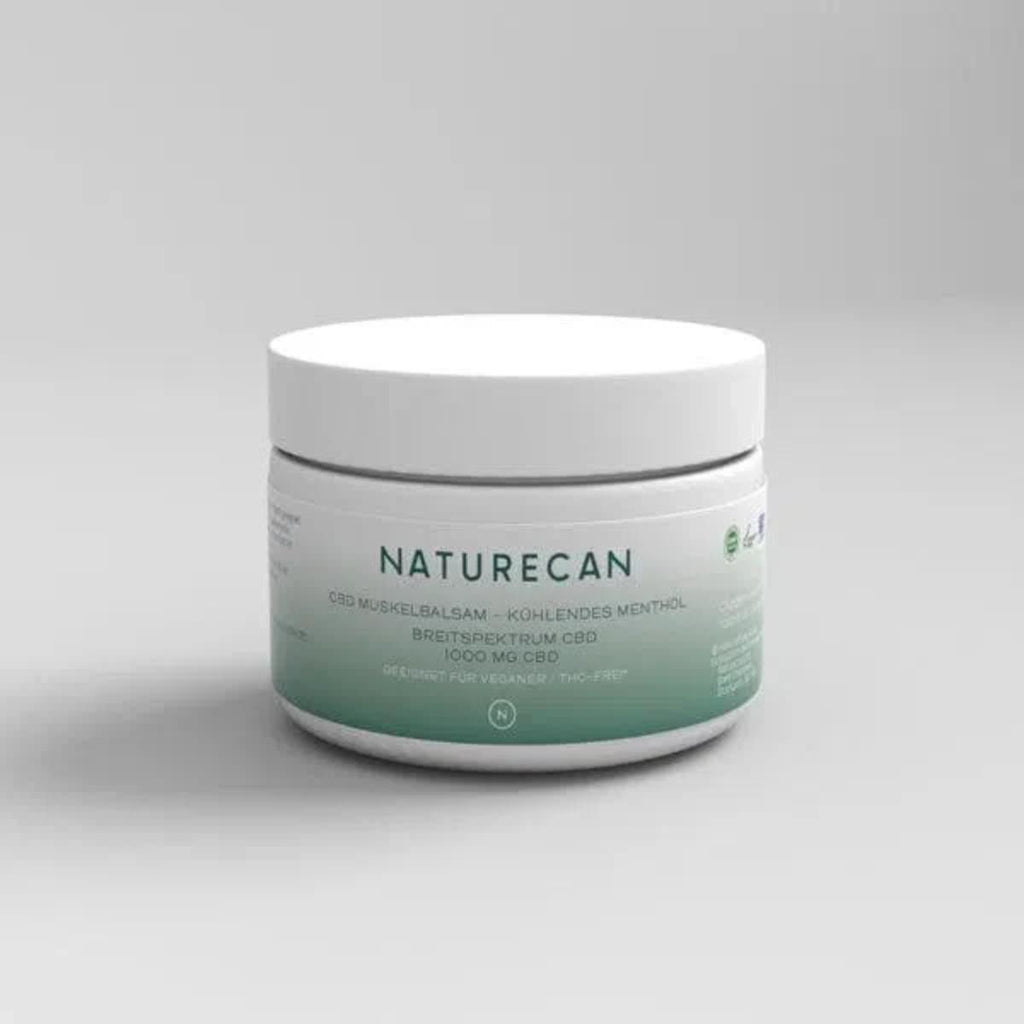 Naturecan CBD Muscle Balm Cooling Menthol – 1000 mg broad-spectrum CBD in 100 ml tub

