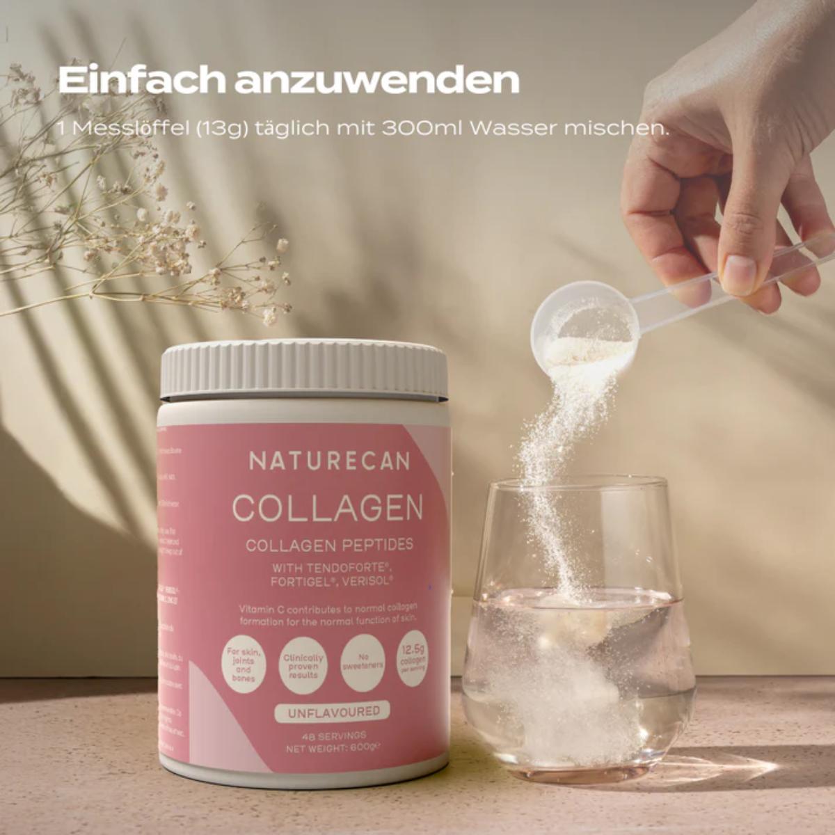 Naturecan Collagen Peptide Powder in sachet/pouch packaging
