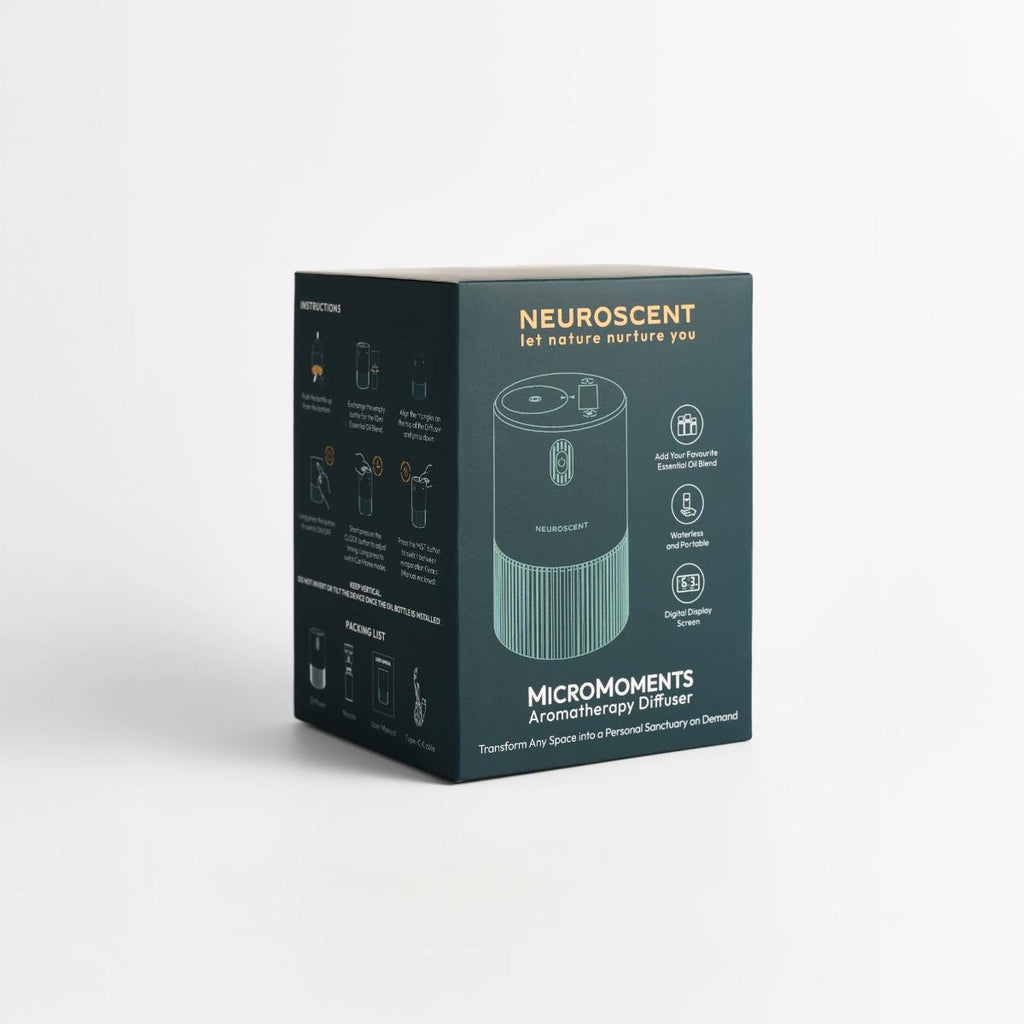 Neuroscent MicroMoments Diffuser in black for aromatherapy and home fragrance
