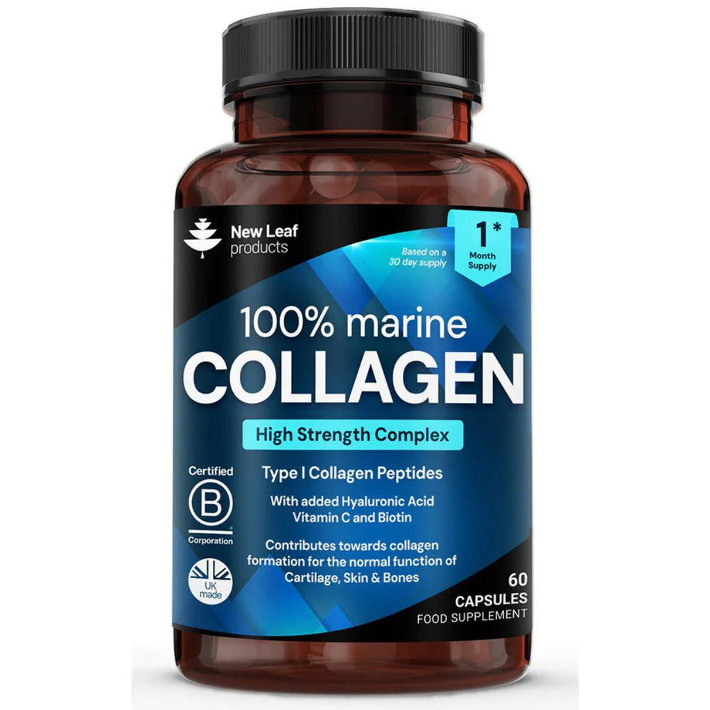New Leaf Products Super Marine Collagen Tablets Complex – premium collagen supplement for skin, joints and bones