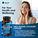New Leaf Products Super Marine Collagen Tablets Complex – premium collagen supplement for skin, joints and bones