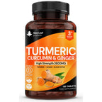 New Leaf Products Turmeric, Ginger and Black Pepper supplement – 6 month supply bottle for joint, digestion and immunity support