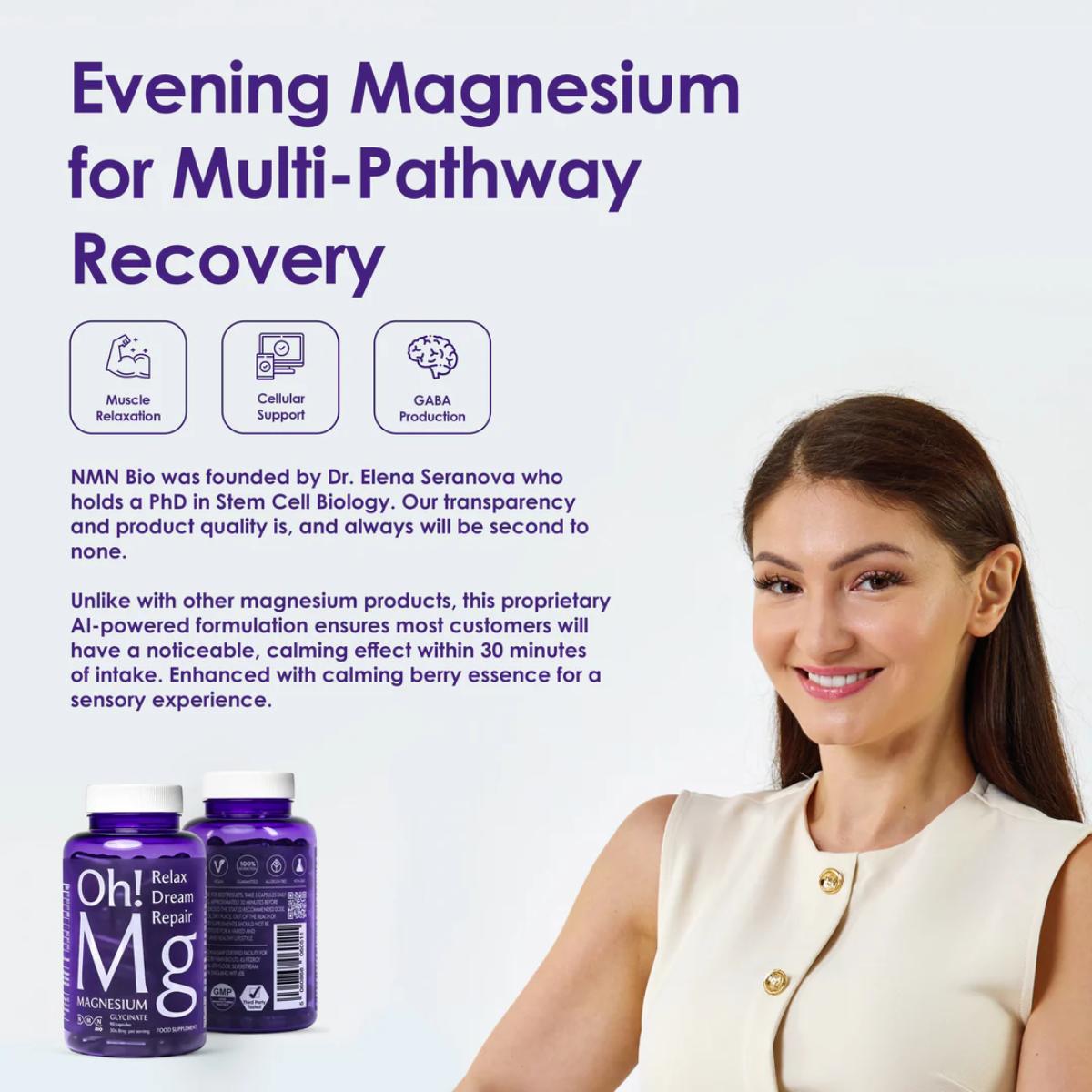 OH-MG Relax Dream Repair evening magnesium supplement bottle