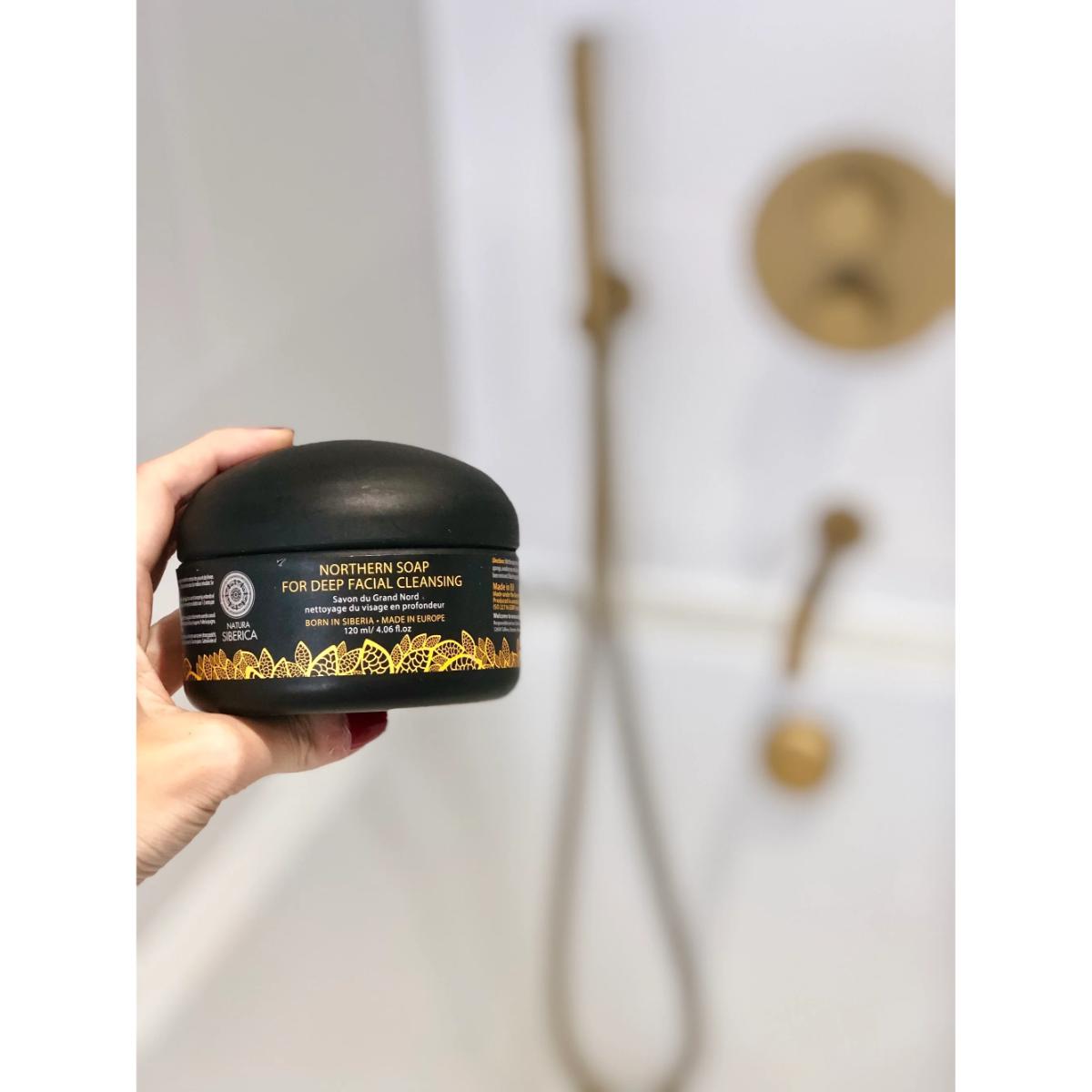 Natura Siberica Northern Soap for Deep Facial Cleansing 120 ml with activated charcoal