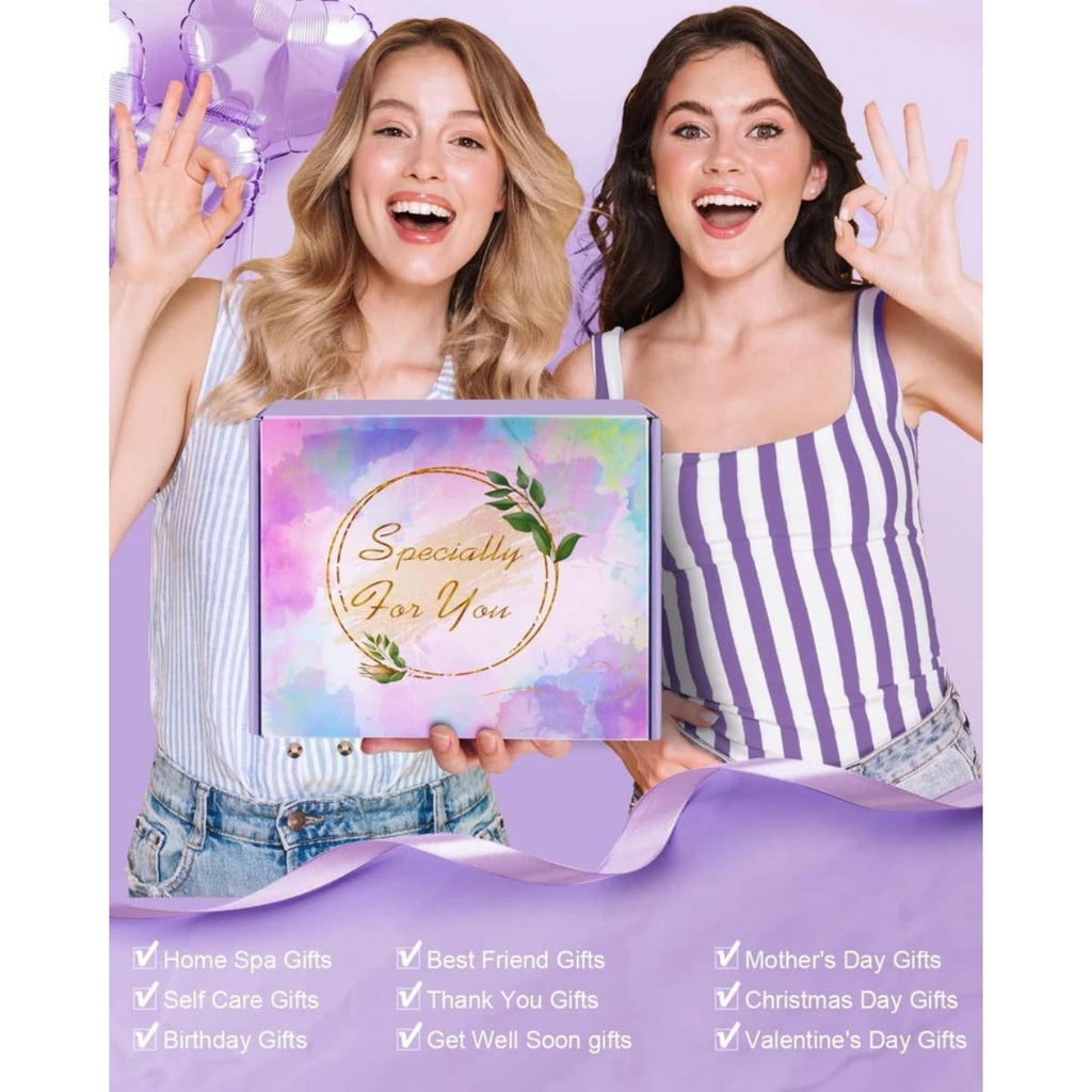 10‑piece women’s pamper gift set with spa and relaxation items in a gift box