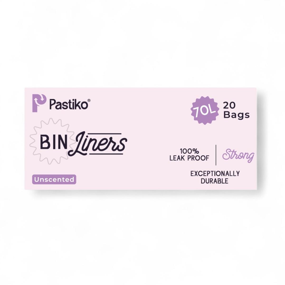 Pastiko 70L compostable bin liners box