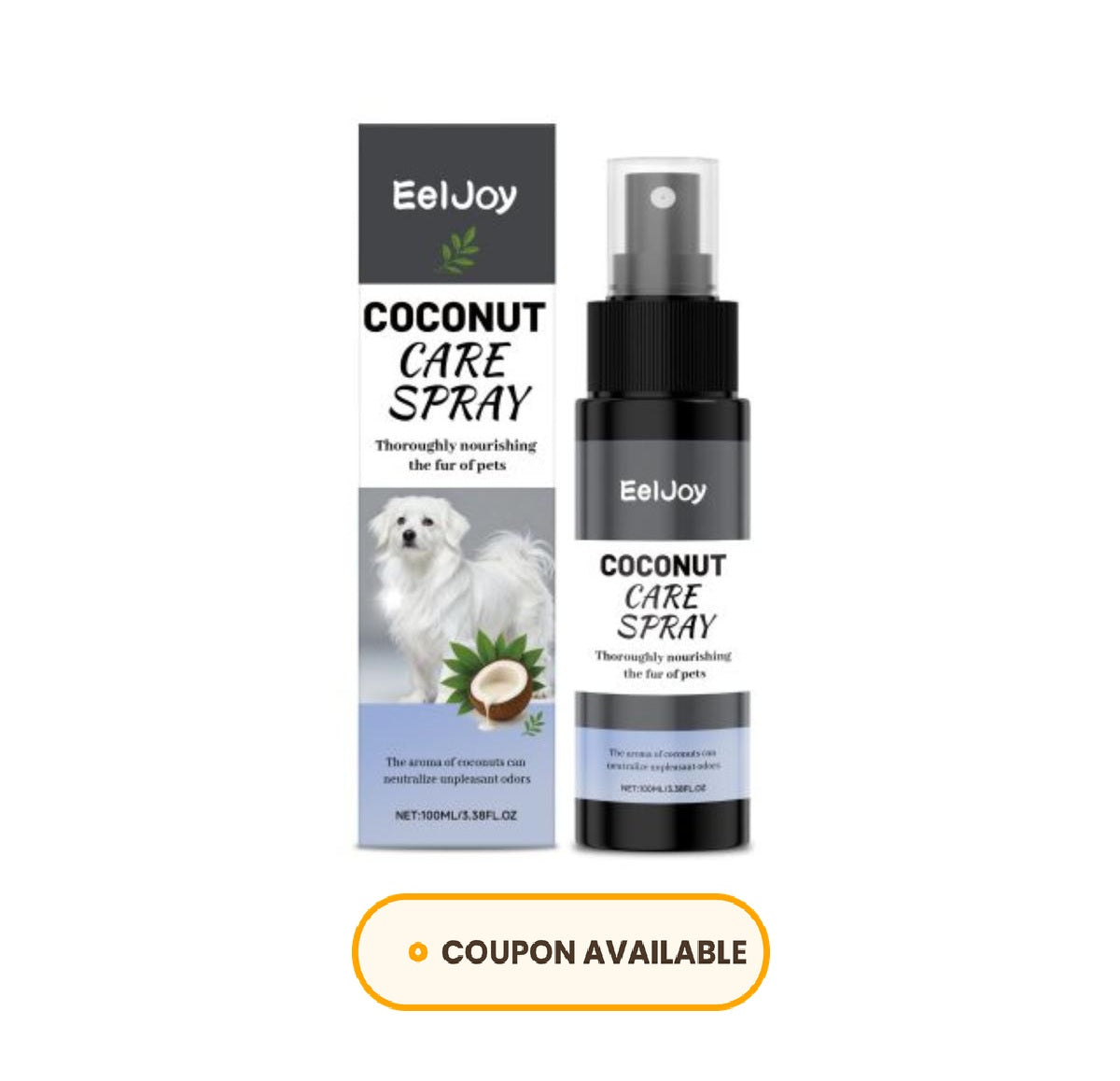 No-Rinse Grooming Spray for Dogs That Softens, Smooths and Adds Shine to the Coat